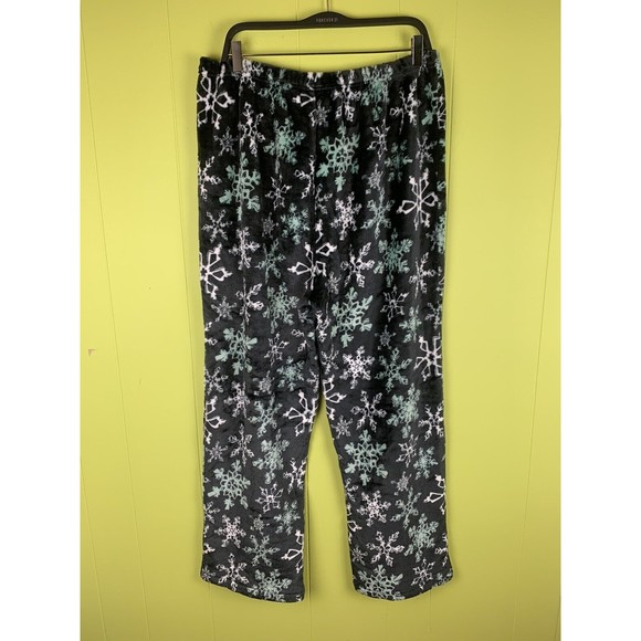 Fashion by Mirabean Fleece Pajama Langue Pants Sz XL Snow Holiday Christmas Soft - Picture 2 of 8